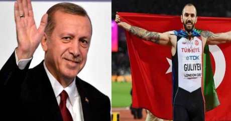 Cumhurbaşkanı Erdoğan dünya şampiyonu Ramil Guliyev’i kutladı – VİDEO
