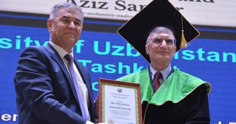 Aziz Sancar’a Özbekistan’da fahri doktora verildi