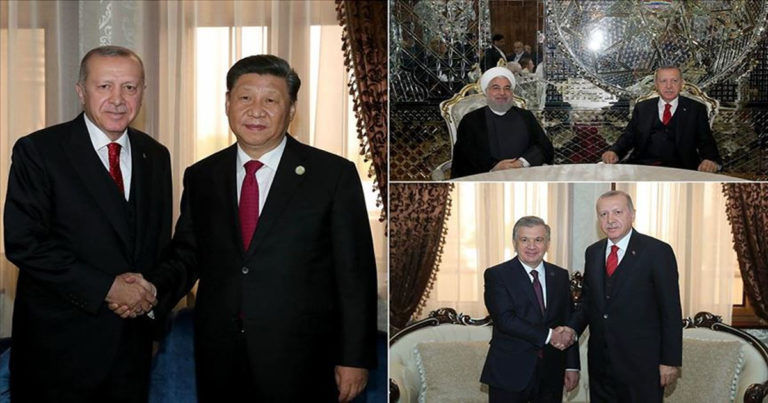 Cumhurbaşkanı Erdoğan Tacikistan`da ikili temaslarda bulundu