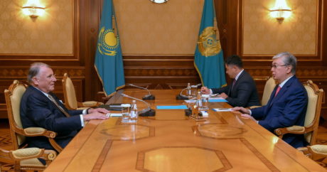 Kazakistan Cumhurbaşkanı eski Alman Ekonomisi Doğu Komisyonu Başkanı ile görüştü