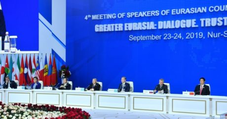 Avrasya Ülkeleri Parlamento Başkanları 4. Toplantısı Nur Sultan`da  başladı