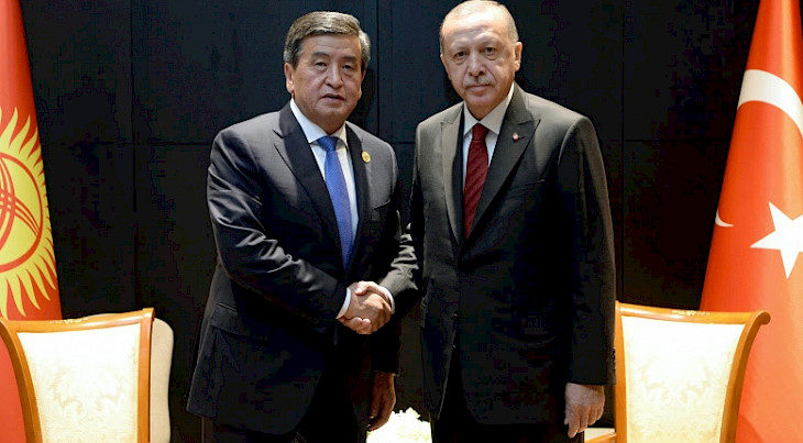 Türkiye Cumhurbaşkanı Erdoğan`la Kırgız lider Ceenbekov Bakü`de bir araya geldi