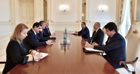 Azerbaycan Cumhurbaşkanı Aliyev, Türkiye Milli Eğitim Bakanı Selçuk`u kabul etti