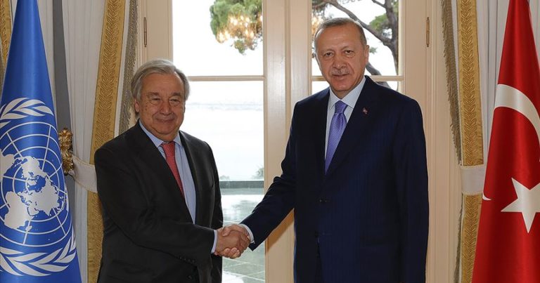 Türkiye Cumhurbaşkanı Erdoğan BM Genel Sekreteri Guterres’i kabul etti