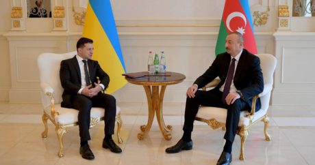 Aliyev ve Zelenski Bakü`de bir araya geldi