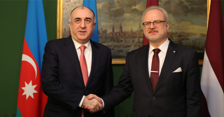 Azerbaycan Dışişleri Bakanı, Letonya Cumhurbaşkanı ile görüştü