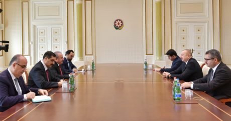 Azerbaycan Cumhurbaşkanı Aliyev, TBMM Başkanı Şentop`u kabul etti