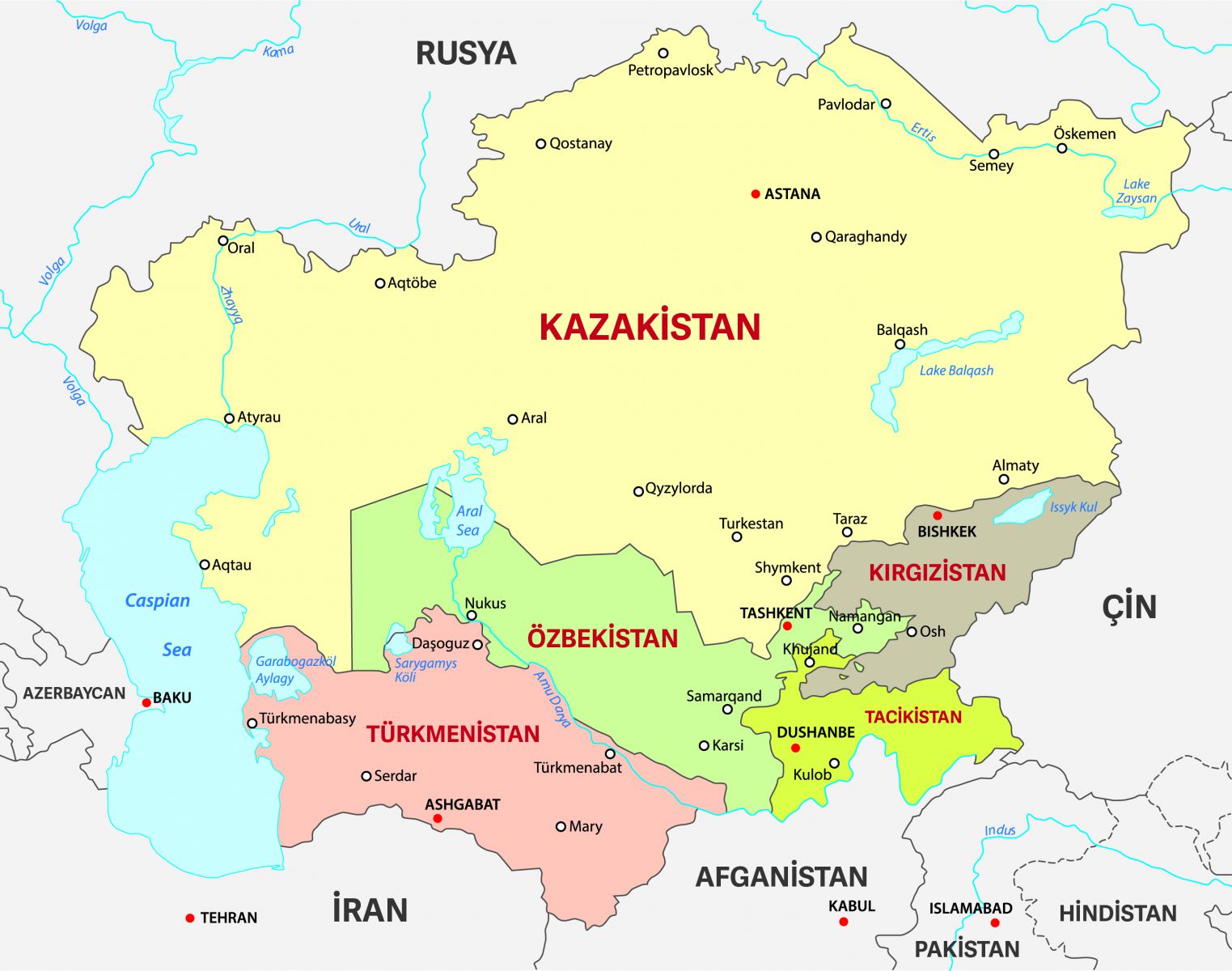 Orta Asya ülkeleri vatandaşları kaç ülkeye vizesiz seyahat edebilir