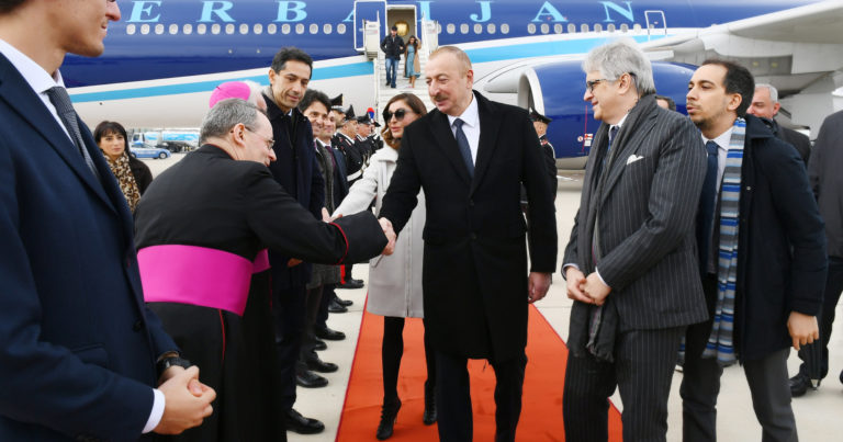 Cumhurbaşkanı Aliyev İtalya`da
