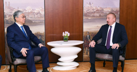 Azerbaycan ve Kazakistan Cumhurbaşkanları Münih`te görüştü