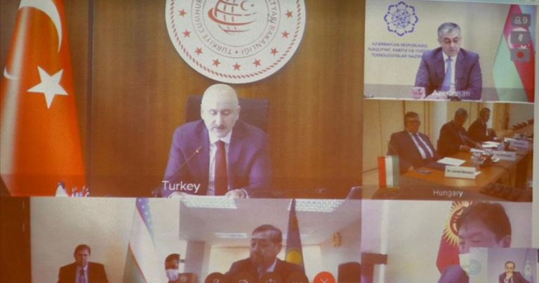 Türk Keneşi Ulaştırma Bakanları, video konferans yöntemiyle bir araya geldiler