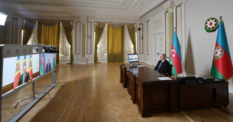 Cumhurbaşkanı Aliyev, Moldovya Cumhurbaşkanı Dodon ile görüştü