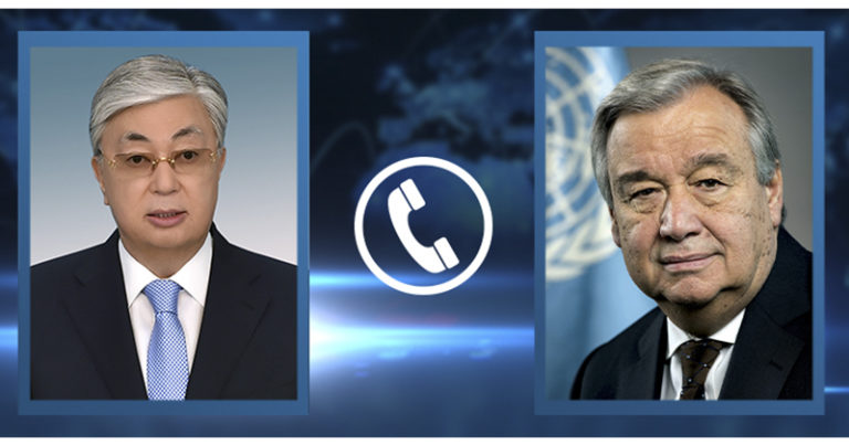 Cumhurbaşkanı Tokayev, BM Genel Sekreteri Guterres ile görüştü