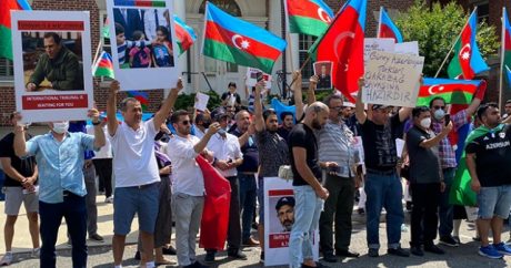 ABD’deki Azerbaycanlılar Ermenistan’ın saldırılarını protesto etti