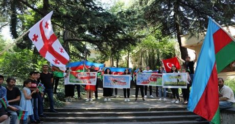 Gürcistan’da Ermenistan’ın saldırıları protesto edildi