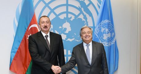Cumhurbaşkanı Aliyev, BM Genel Sekreteri Guterres ile görüştü
