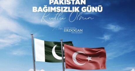 Cumhurbaşkanı Erdoğan’dan Pakistan Bağımsızlık Günü mesajı