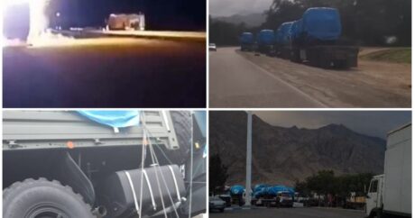 Güney Azerbaycanlılar, İran`dan Ermenistan`a silah taşıyan kamyonları ateşe verdi
