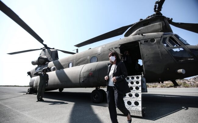 Yunan Cumhurbaşkanı’ndan askeri helikopterli Meis provokasyonu