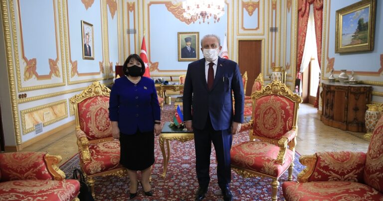TBMM Başkanı Şentop ile Azerbaycan Milli Meclisi Başkanı Gafarova görüştü