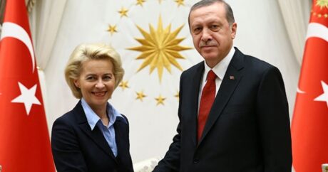 Cumhurbaşkanı Erdoğan AB Komisyon Başkanı Leyen ile görüştü