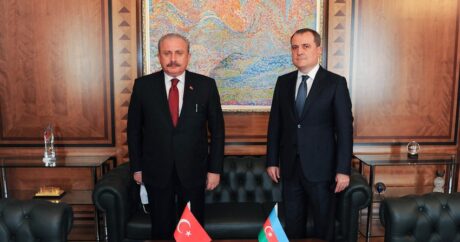 Azerbaycan Dışişleri Bakanı Bayramov’la TBMM Başkanı Şentop bir araya geldi