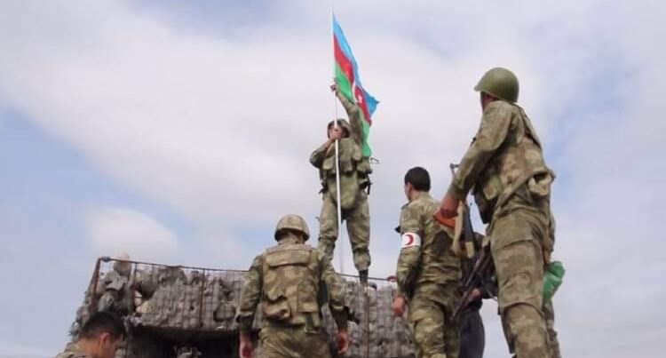 Mübariz İbrahimov’un şehit düştüğü yerde Azerbaycan bayrağı gönderde!