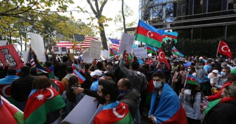 Ermenistan’ın saldırıları New York’ta protesto edildi