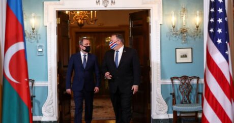 Azerbaycan Dışişleri Bakanı Bayramov, ABD Dışişleri Bakanı Pompeo ile bir araya geldi