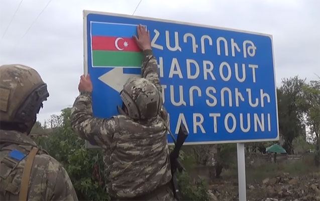 Azerbaycan ordusunca işgalden kurtarılan Şükürbeyli köyünden görüntüler