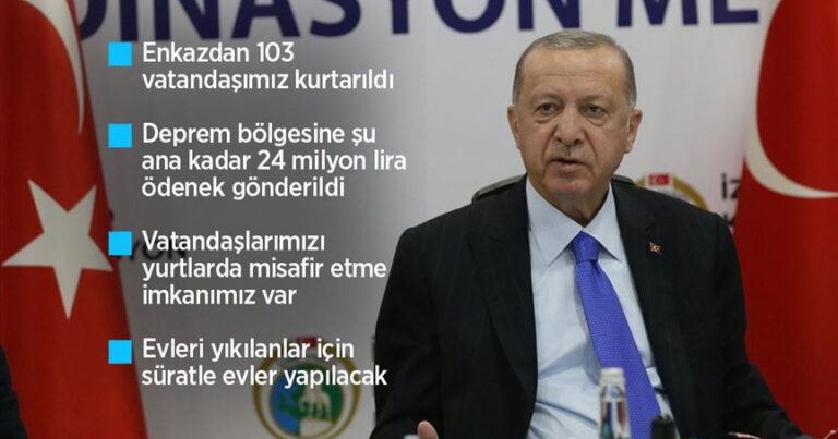 Cumhurbaşkanı Erdoğan: “Şu an itibarıyla 37 vefatımız, 885 yaralımız var”