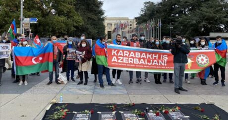 Ermenistan’ın sivillere saldırıları Cenevre’de protesto edildi