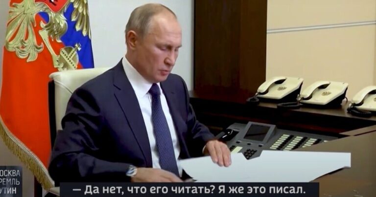 Putin’den Karabağ Anlaşması’nı okumasını öneren yardımcısına yanıt: “Neden okumalıyım ki? Zaten ben yazdım”