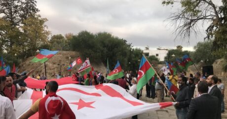 KKTC’de Azerbaycan’a destek mitingi