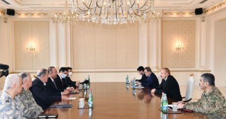 Bakan Çavuşoğlu ve Bakan Akar Azerbaycan’da: Aliyev’le görüştüler