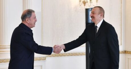 Cumhurbaşkanı Aliyev, Bakan Akar’ı kabul etti