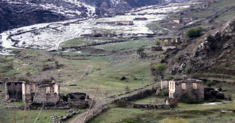 İşgalden kurtarılan Laçın`ın Hüsülü ve Malıbey köylerinin görüntüleri