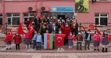 Azerbaycan askerlerinin çektiği teşekkür videosu Samsunlu minikleri sevindirdi