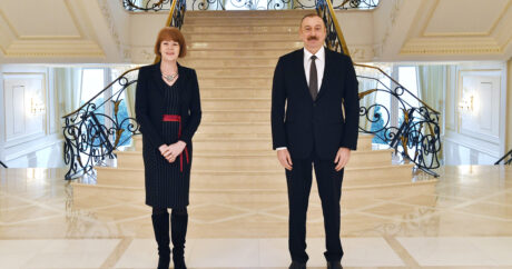 Cumhurbaşkanı Aliyev, İngiliz Bakan Morton`u kabul etti