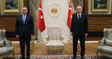 Cumhurbaşkanı Erdoğan Tileuberdi’yi kabul etti