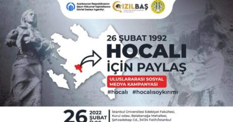 “Hocalı için paylaş” Uluslararası Sosyal Medya Kampanyası düzenlenecek – İstanbul`da