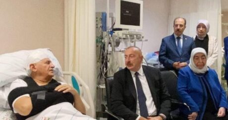 İlham Aliyev, kaza geçiren Yıldırım ve Ayrım`ı hastanede ziyaret etti