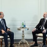 Cumhurbaşkanı Aliyev ile KKTC Cumhurbaşkanı Tatar bir araya geldi