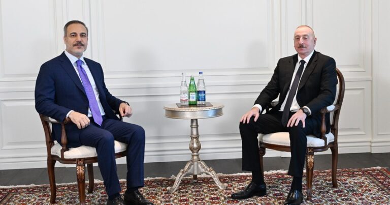 Cumhurbaşkanı Aliyev, Dışişleri Bakanı Fidan’ı kabul etti