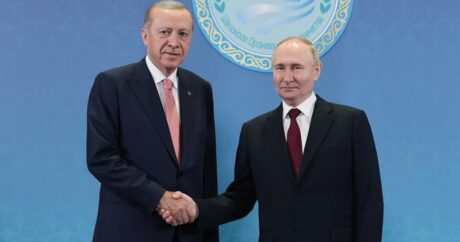 Erdoğan ve Putin Kazakistan`da görüştü