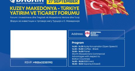 Türkiye Makedonya ekonomi forumu Üsküp’te yapılacak