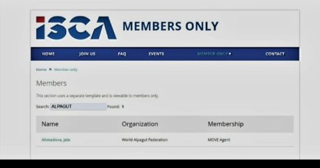 Dünya Alpagut Federasyonu ISCA üyesi oldu